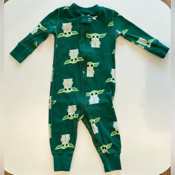 Hanna Andersson - Star Wars “The Child” Bodysuit + Pilot Cap - Size 3-6 Months - Picture 4 of 5